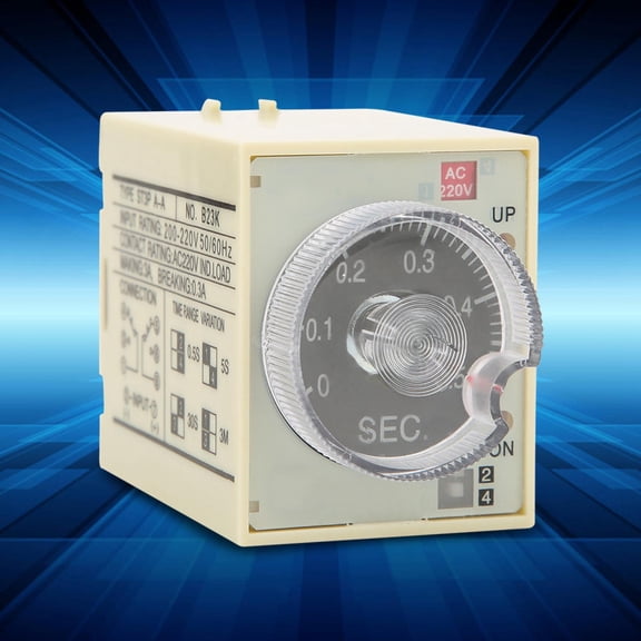 NFTIGB Delay Timer Time Relay Adjustable Knob Anti Interference PC Shell ST3PA A AC220V 50/60Hz