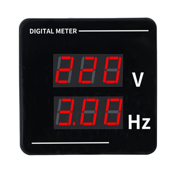 NFTIGB Digital AC Voltmeter Frequency Meter Tester Gauge Panel Mounting LED Display 50-500V 10.0-99.9Hz Red LED Indicator For Electrical Monitoring (2.68 inches / 68 mm)