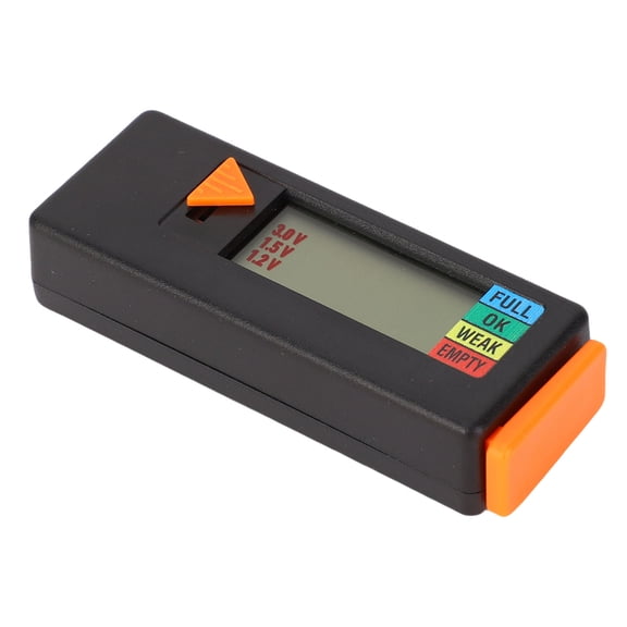 NFTIGB Digital Battery Tester LCD Display Portable Battery Capacity Checker for C AA AAA D N 9V 1.5V Button Cell Batteries, Black
