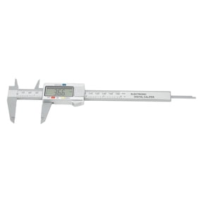 NFTIGB Digital Caliper Electronic LCD Screen Displays 6 inches / 150 mm Measuring Tool Inch Millimeter Conversion PA66 Silver