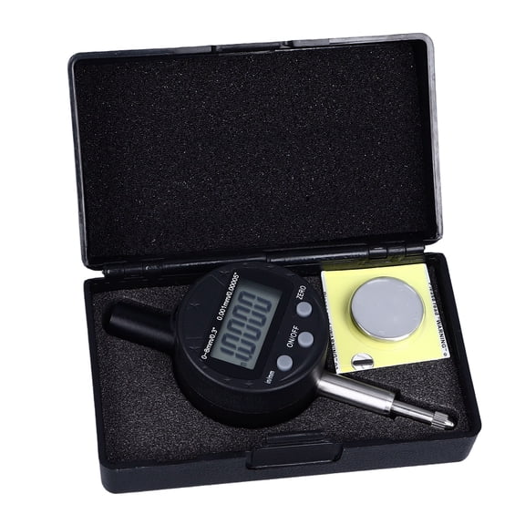NFTIGB Digital Dial Indicator Dimensional Measurement Gauge 0.00005 inches / 0.001 mm Resolution 0 to 0.31 inches / 0 to 8 mm Range Precision Measuring Tool for Industry and Laboratory Use