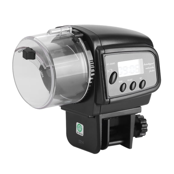 NFTIGB Digital LCD Electronic Fish Feeder Dispenser Timer Automatic Aquarium Tank Food Feeding Machine (4.33 inches / 11 cm)