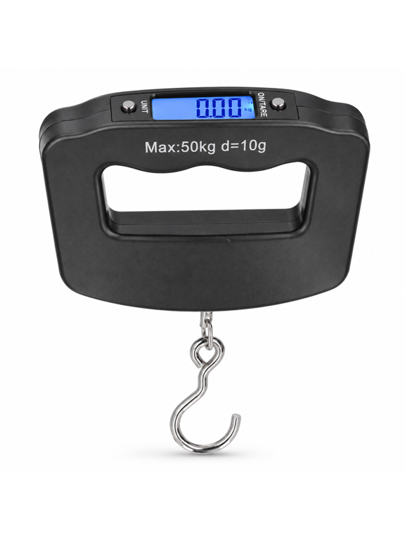 Digital Luggage Scale 110 lb/50 kg Electronic Hanging Scale with LCD Display (Batteries Not Included)