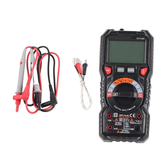 NFTIGB Digital Multimeter Meter 6000 Count Auto-Ranging HT118A True RMS Voltage Ammeter Tester