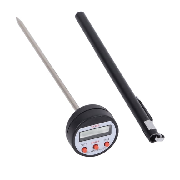 NFTIGB Digital Probe Thermometer High Accuracy Portable Digital Meat Food Grill BBQ Cooking Kitchen Thermometer (10.24 inches / 26 cm) Built-In Battery
