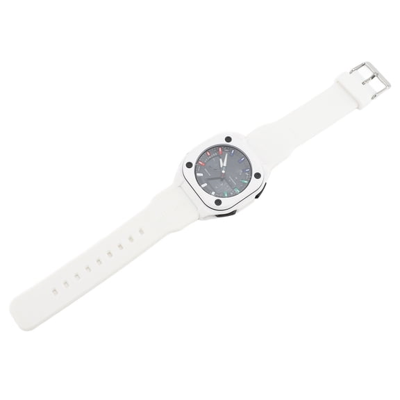 NFTIGB Digital Sports Watch for Men Women Water Resistant 50m Dual Time Display EL Backlight Stopwatch Alarm TPU Strap Outdoor Wristwatch 1.77 inches / 45 mm Dial White