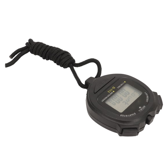 NFTIGB Digital Stopwatch 60 Lap Memory Split Sport Timer Waterproof Lanyard Date Time Alarm Coaches Swimming Running