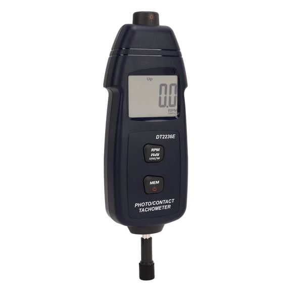 NFTIGB Digital Tachometer Handheld White Backlit Auto Data Save Non Contact And Contact RPM Meter For Automotive Vehicles Motors Machinery Diagnostic Testing Tools Black