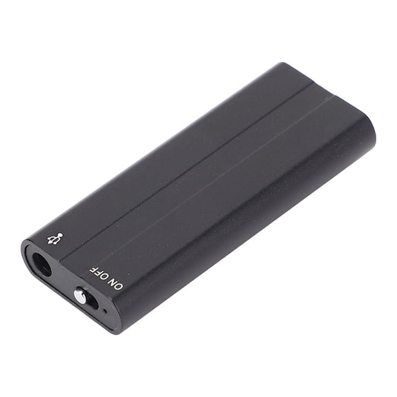 NFTIGB Digital Voice Recorder 32GB, Portable Bent Back Clip HD Noise Reduction, Compact Voice Activated Audio Recording Device for Classes, Meetings and Lectures, Black (4.33 in / 11 cm)