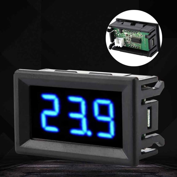 NFTIGB Digital Voltmeter 0.56 inches / 1.42 cm Two Wire DC 2.5-30V Digital LED Display Voltage Tester Waterproof Panel Volt Meter for Car Motorcycle Battery Testing, Blue