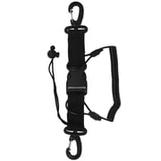 NFTIGB Diving Lanyard Nylon Spring Coiled Camera Underwater Gear Anti Lost Safety Coil Rope with Quick Release Buckle for Scuba Snorkeling Climbing, Black, 2.2 oz / 63 g