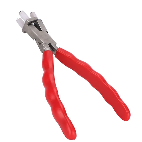 NFTIGB Double Flat & Round Nylon Jaw Pliers Bracelet Jewelry Making Tool, Stainless Steel Anti-Slip Craft C Type, 6.69 inches / 17 cm