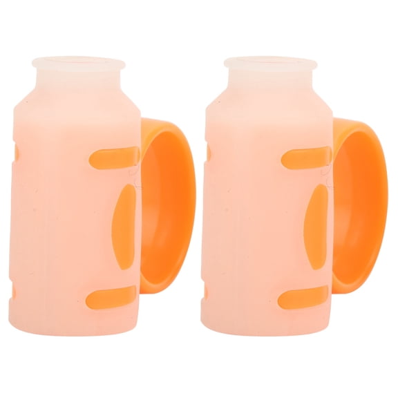 NFTIGB Drum Stick Control Clip Finger Controller Anti Slip Drummer Rotating Auxiliary Tool Silicone Accessory For Percussion Practice White Orange Pack of 2 (3.15 inches / 8 cm)