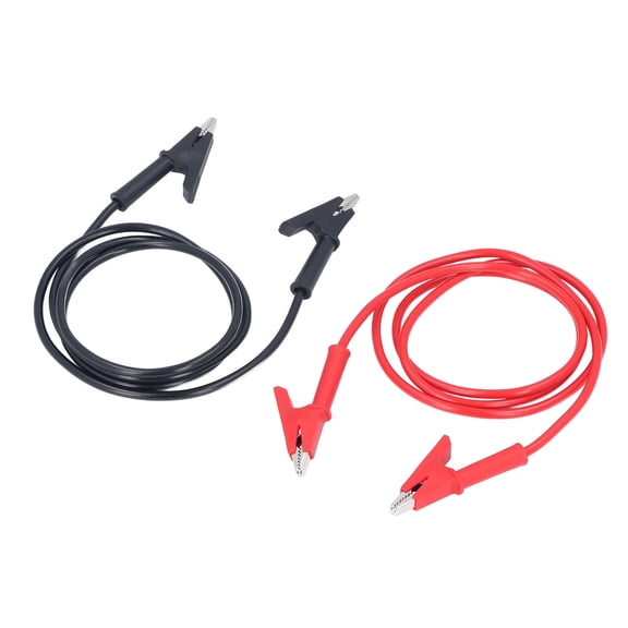 NFTIGB Dual Ended Crocodiles Clips Test Leads Brass Silicone 20A 3000V 10mm Opening for Automotive Electrical Projects