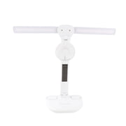 NFTIGB Dual-Head LED Desk Lamp with Cooling Fan, Digital Clock & Temperature Display, Dual Pen Holders, 3 Color Modes, Dimmable Touch Control Study Light, Plug-in Model 12.5 x 7.4 x 2.3 inches