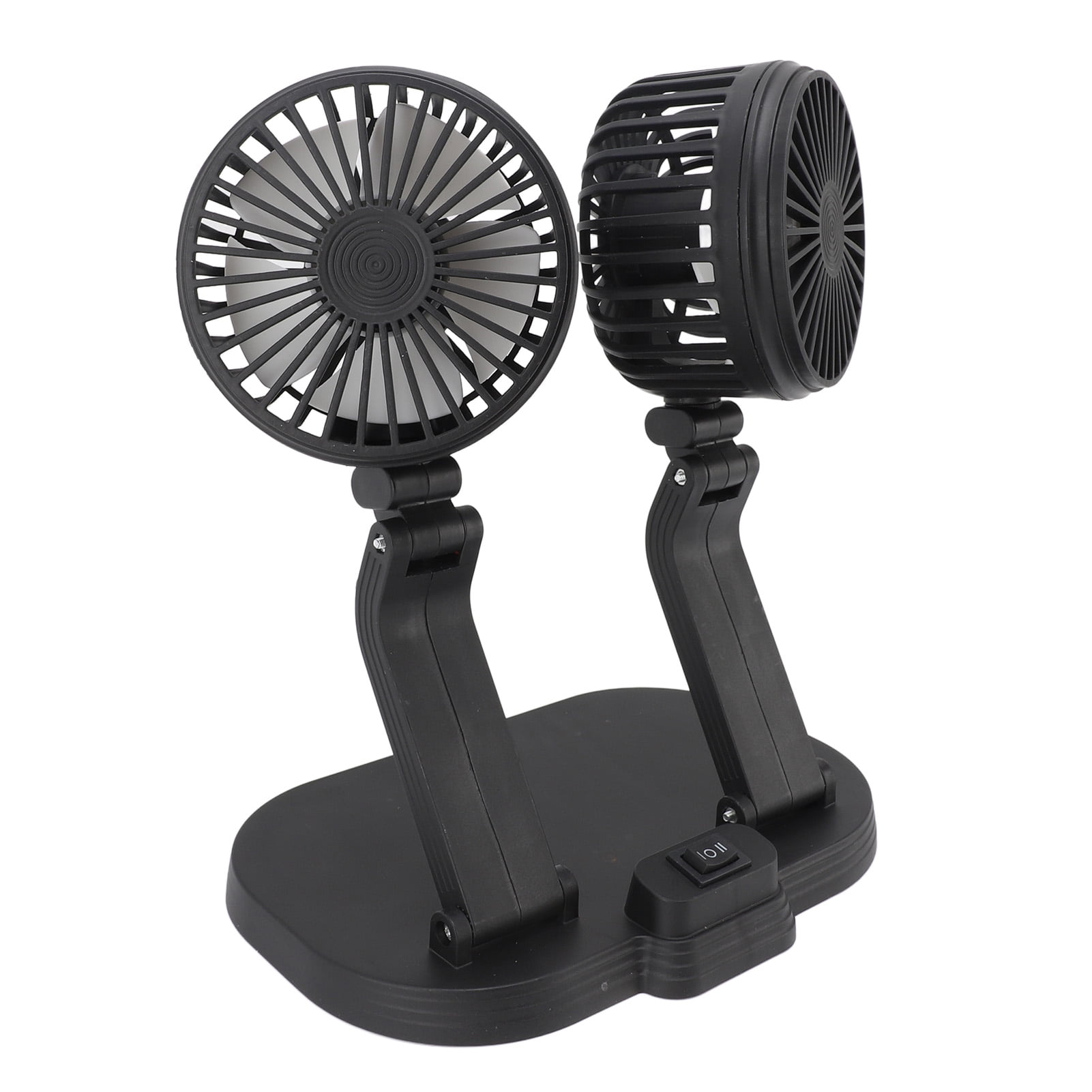 NFTIGB Dual Heads USB Fan for Car Dashboard Multi Speeds Quiet Portable Vehicle Cooling Fan for RV Truck Office, Adjustable Angles, 8.3x5.1x6.3 inches / 21x13x16 cm, Black
