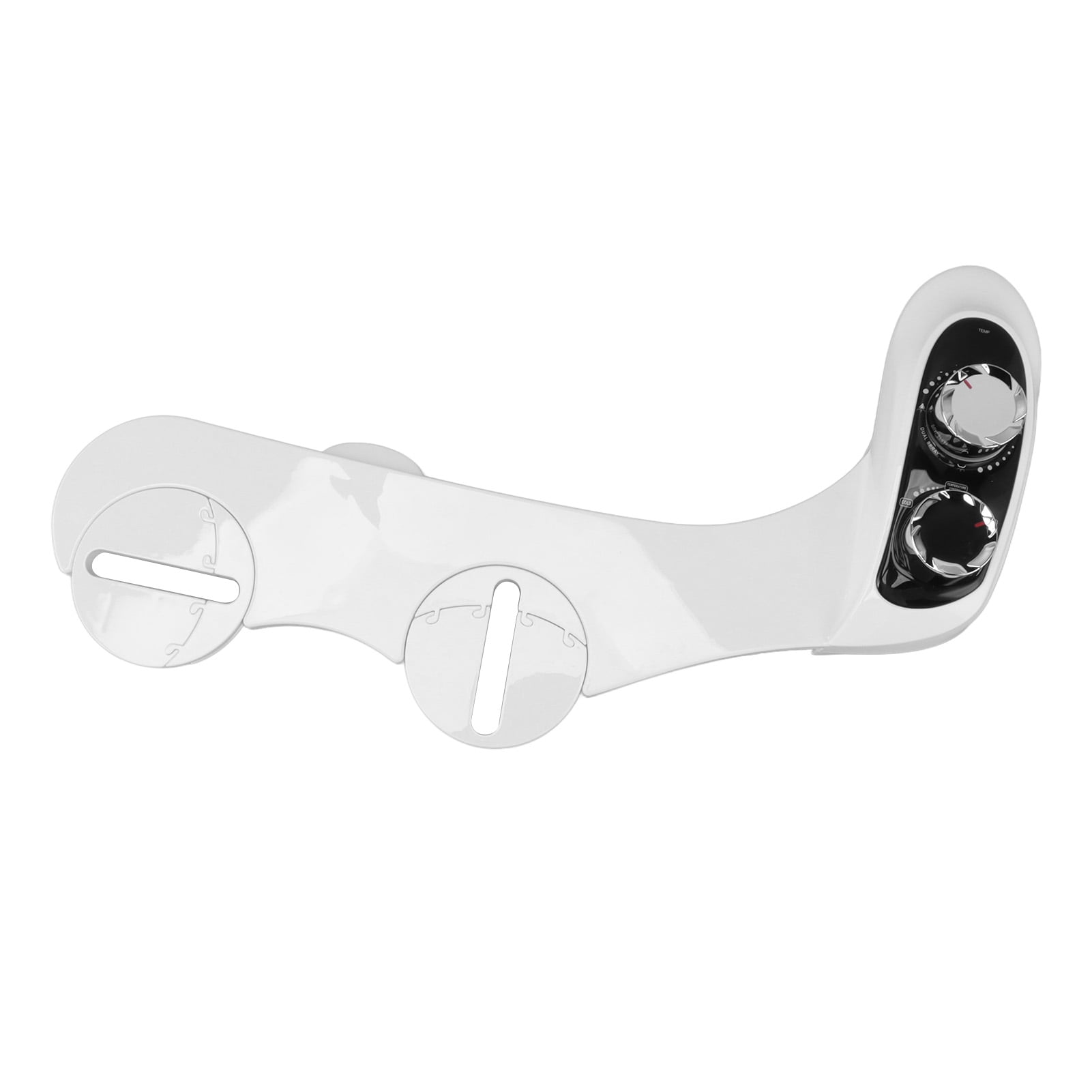 NFTIGB Dual Nozzle Hot Cold Bidet ABS Toilet Seat Attachment with Temperature Display, 17.72 inches / 45 cm