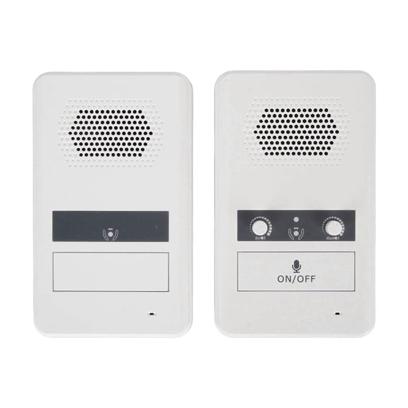 NFTIGB Dual Way Counter Intercom Premium Speaker Sensitive Mic Window Intercom System for Bank Office Hospital White (7.09 x 6.69 x 2.36 inches / 18 x 17 x 6 cm)