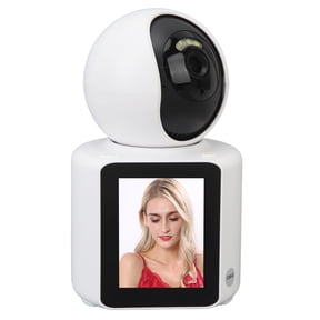 NFTIGB Dual Way Video Call Camera 1080P HD Security Smart WiFi 360 Degree Surveillance with 2.8 Inch Display Screen AI Motion Detection for Home Monitor