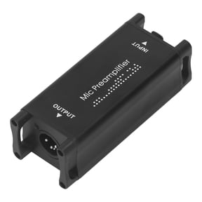 NFTIGB Dynamic Microphone Preamp Low Noise Lossless Amplifier 25DB Mic Gain Booster for Recording Live Streaming