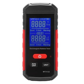NFTIGB EMF Meter Radiation Detector Electromagnetic Field Radiation Tester V/m and T/mG Built-in Battery Dual Mode LCD Display