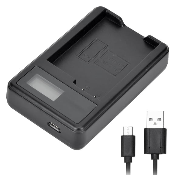 NFTIGB EN EL15 Camera Battery Charger LCD Charging Display for Nikon D800 D750 D7000 Single Slot Portable Power Adapter with USB Cable for Photography Enthusiasts and Professionals Standard Edition