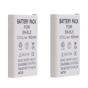 NFTIGB EN-EL5 Camera Battery 2-Pack 1600mAh Replacement for Nikon CoolPix 3700 4200 5200 5900 7900 P3 P4 P80 P90 P100 P500 P510 P520 P530 P6000 S10 Digital SLR Cameras