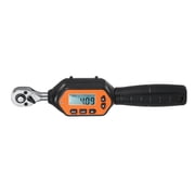 NFTIGB EWM-R-10 1/4 in Drive Mini Digital Torque Wrench 10N.m / 7.37ft.lb Handheld Portable with LCD Backlight Sound LED Alarm Real-Time Peak Mode 4 Units Switchable Black/Orange