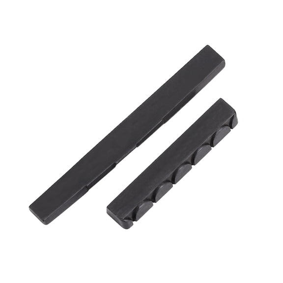 NFTIGB Ebony Guitar Upper Nut and Bottom Saddle Replacement Accessory Set for 6-String Classic Guitars, 2 Pieces