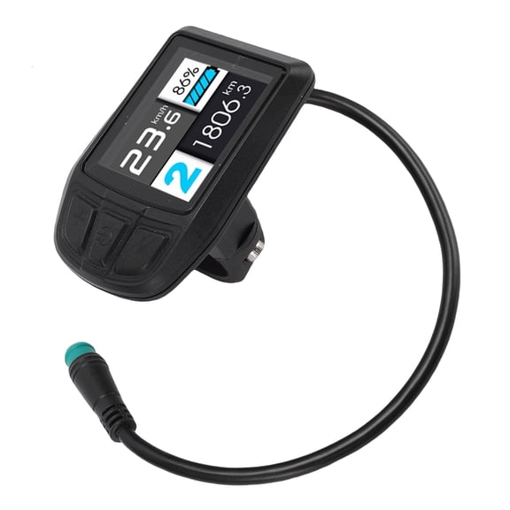 NFTIGB Electric Bicycle Color Display Screen LCD Meter with 5 Pin Waterproof Cable for 22.2mm Handlebar, E-Bike and Electric Scooter Intelligent Display, Black, 3.94 inches / 10 cm