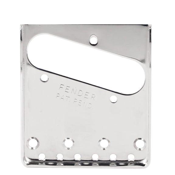 NFTIGB Electric Guitar Bridge Plate Stainless Steel Top Loading Replacement Parts for TL Cigar Box Fender Telecaster Musical Instrument Accessories 3.39 inches / 86 mm, Silver Color
