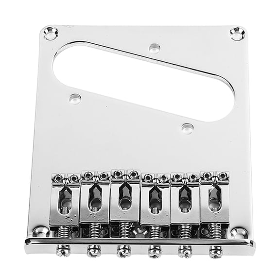 NFTIGB Electric Guitar Bridge Replacement Single Coil Pickup Tailpiece Silver Metal Fixed Bridge for TL Guitars (3.94 inches / 10 cm)