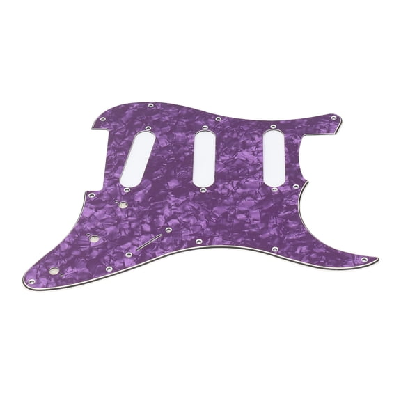 NFTIGB Electric Guitar Pickguard 11 Hole Plastic Front Pick Guard Replacement for Strat Guitars Purple Standard Size 11.18 Inches Custom Upgrade Instrument Part For Musicians