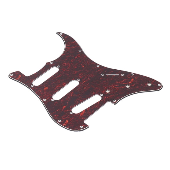 NFTIGB Electric Guitar Pickguard 11 Hole Plastic Front Pick Guard Replacement for Strat Guitars Red Standard Size 11.18 Inches Custom Upgrade Instrument Part For Musicians
