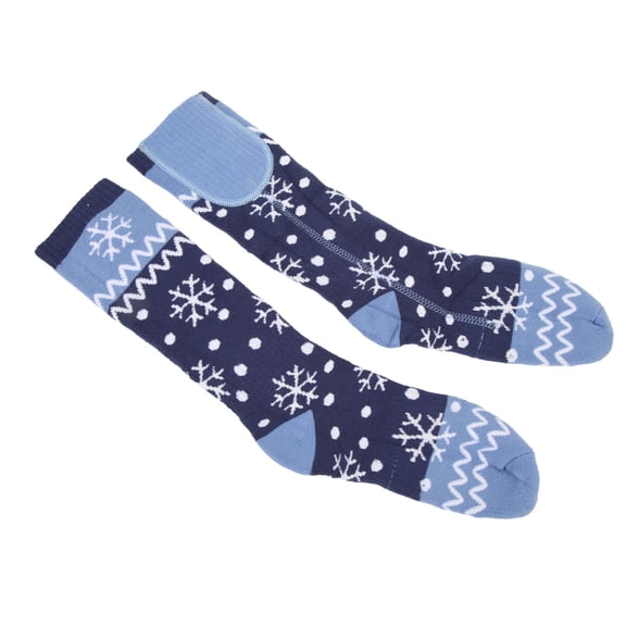 NFTIGB Electric Heated Socks Blue Three Speed Adjustment Good Elasticity Battery Powered Fast Heating Socks for Winter Outdoor Riding (10 inches / 25.4 cm)