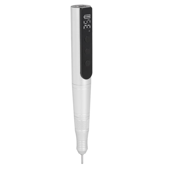 NFTIGB Electric Nail Grinder Nail Polisher 35000rpm Portable Rechargeable Manicures Pedicures Nail Polish Pen Machine For Professional Salon And Home Use Stunning Silver Edition Design (8.27in/21cm)
