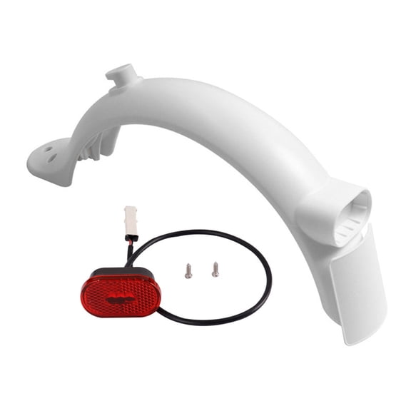 NFTIGB Electric Scooter Rear Fender and LED Tail Light Combo Set for M365 Pro2 Replacement Accessories Adults Mudguard Shield Bright Safety Light 12.99 inches / 33 cm White