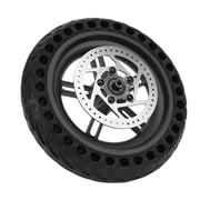NFTIGB Electric Scooter Rear Wheel Assembly 8.5 Inch Solid Tire with Wheel Hub and 110mm Brake Disk Replacement Part Compatible with Xiaomi M365, 1S, LITE Models