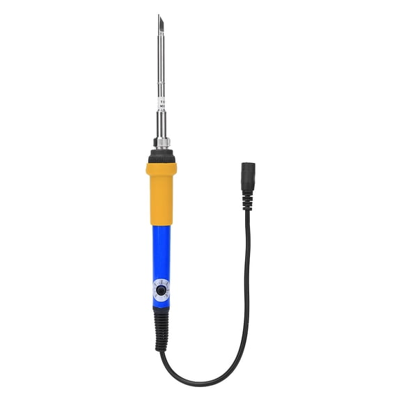 NFTIGB Electric Soldering Iron Kit Adjustable Temperature Fast Heating DIY Tool 200-400 Celsius DC12-24V Blue Yellow 75W Welding Equipment For Crafting And Repair