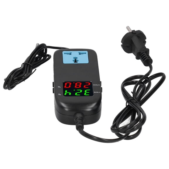 NFTIGB Electronic Thermostat Temperature Controller Dual LED Display with Power Cord for Plant Greenhouses AC