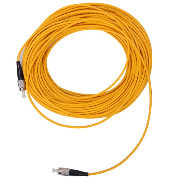 NFTIGB FC/UPC to FC/UPC Single Mode Optical Fiber Patch Cable 20m / 65.6ft Yellow Premium Durable Single Mode Network Cord for High-Speed Data Transmission Local Area Network Applications
