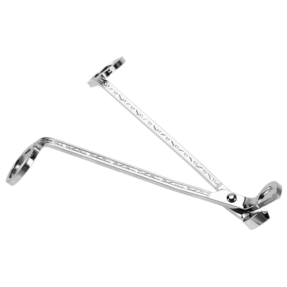 NFTIGB Fashion Plating Stainless Steel Candle Heart Clip Wick Trimmer Scissors Tool Elegant Silver Finish Essential Candle Accessory For Home Decor 6.89 inches / 17.5 cm