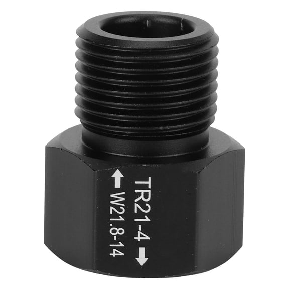 NFTIGB Female Thread TR21x4 To Male Thread W21.8-14 CO2 Tank Adapter Soda Cylinder Converter Bottle Accessory Black Aluminum Construction Drinkware Parts For Kitchen Bar Home Brewing Equipment Tools
