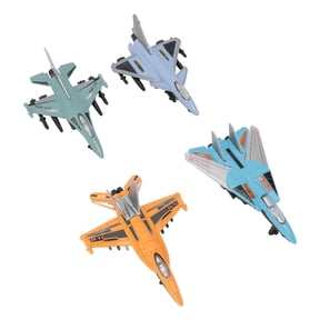NFTIGB Fighter Model Lifelike Exquisite Alloy Jet Model Interactive Fun Friction Powered Airplane Toy Metal Airplane Statue for Toddlers Kids (4.2 inches / 10.6 cm) - 4 Pack[cite: 1]