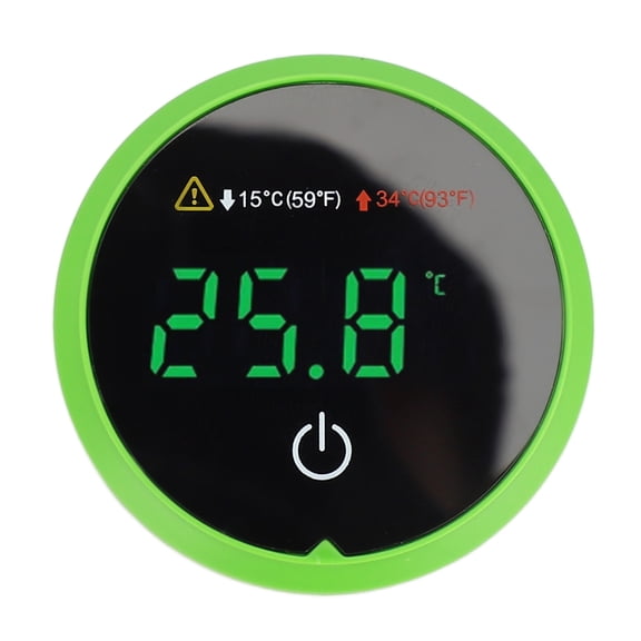 NFTIGB Fish Tank Digital Temperature Meter LED Touch Screen Cordless Adhesive Aquarium Temp Gauge with Alarm