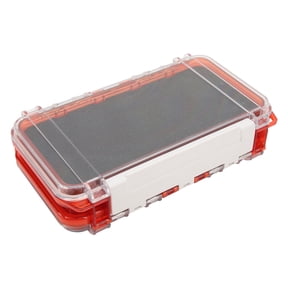 NFTIGB Fishing Lure Tray With Dividers Stable PP Plastic Fish Tackle Storage Box Double-Sided Portable Bait Organizer for Saltwater Freshwater Red (7.87 inches / 20 cm)