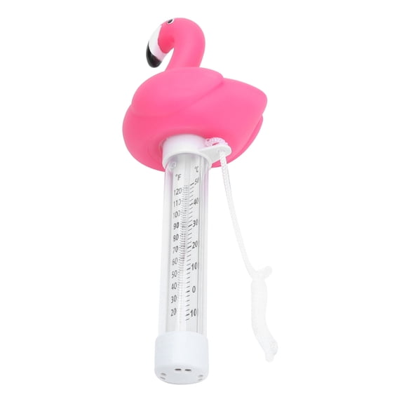 NFTIGB Floating Pool Thermometer, Animal Shaped High Accuracy Water Temperature Tester for Swimming Pool, Hot Tub, SPA, Pink Flamingo Design, Plastic Bath Tool Accessory (3.14 x 8.66 in / 8 x 22 cm)