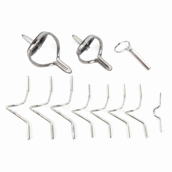 NFTIGB Fly Fishing Guide Angling Repair Tool Stainless Steel Strong Double Buckle Ring Different Size Set 11pcs Replacement Eyes Ferrules Rod Accessories for Freshwater Saltwater Fishing Trips