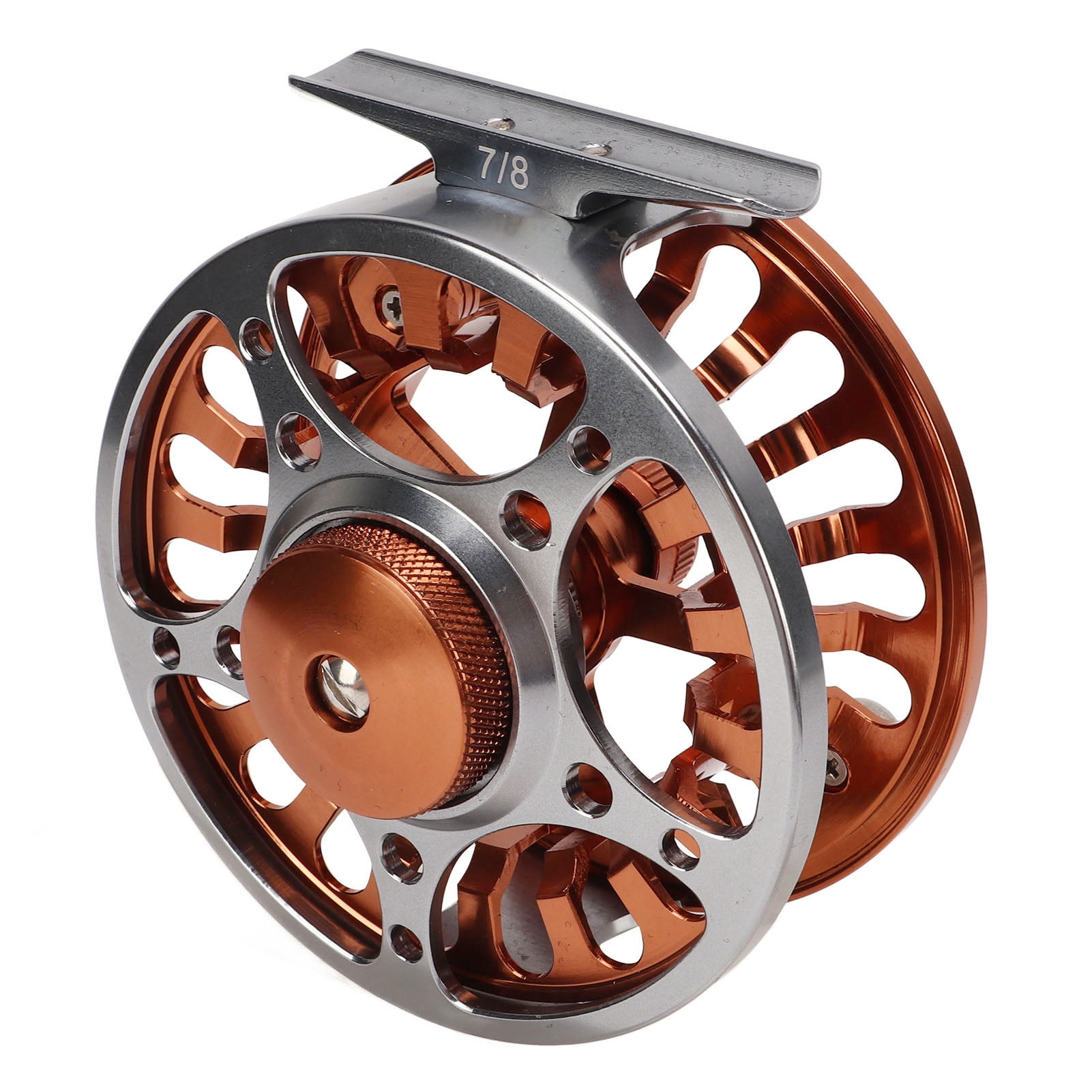 NFTIGB Fly Fishing Reel 7/8 Machining CNC Front Wheel 3 Bearings Oxidation Treatment Outdoor Fishing Accessories Metal Spool Lightweight Smooth Drag System for Freshwater Saltwater (4.33 in / 11 cm)