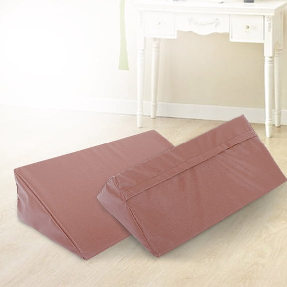 NFTIGB Foam Bed Wedge Pillow for Leg Elevation and Back Lumbar Support Waterproof PU Leather Sloped Cushion Pillow for Seniors Post Surgery Recovering Positioning Aid